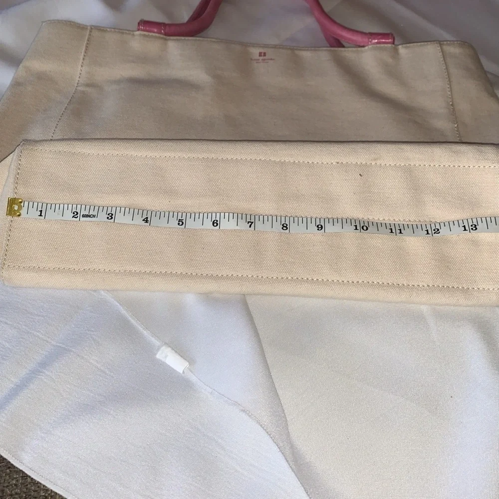Gently Loved Canvas Leather Handles Tote Bag by Kate Spade